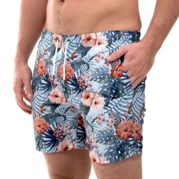 Franks Australia 5.5” Maui Sky Floral Print Swim‎ Trunks Size XL - Picture 2 of 11